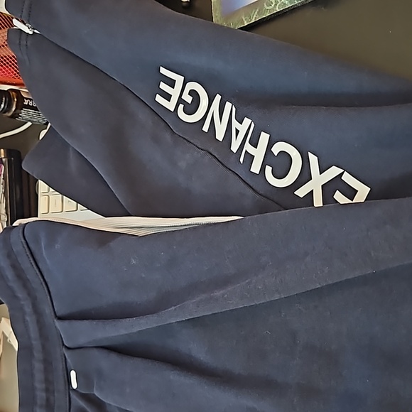 Armani Exchange navy drawstring logo joggers, size medium - Picture 16 of 16